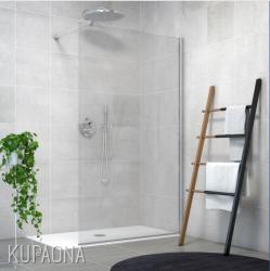 Tuš stijena AQUAESTIL Zenith Wall, prozirno staklo, srebrni profil, razne dimenzije