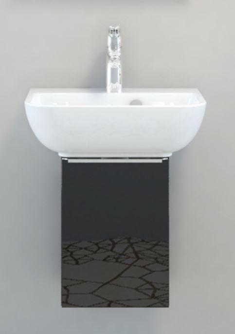 Kupaonska baza AQUAESTIL Sfera 45, 44,5x50x52 cm, viseća, s umivaonikom, desno otvaranje, razne boje