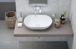 Umivaonik AQUAESTIL Titan Long Round, 61x39x14 cm, nadgradni, razne boje