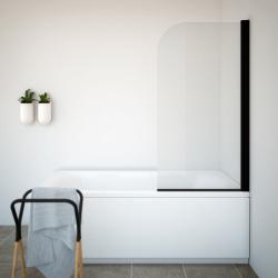 AQUAESTIL TITAN I 75,5-77,5x140 cm Paravan za kadu, crno/prozirno, UNI