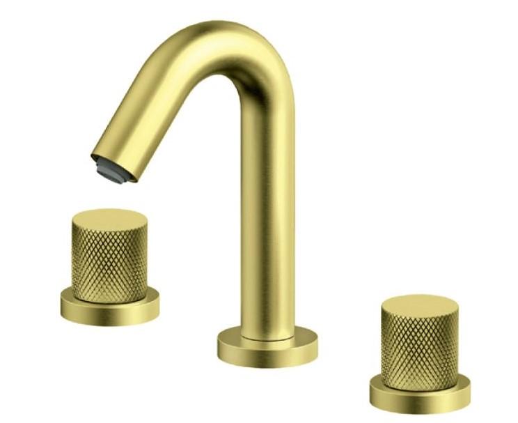 Miješalica za umivaonik ROSAN S2 Gold, 3 izlaza, zlatna