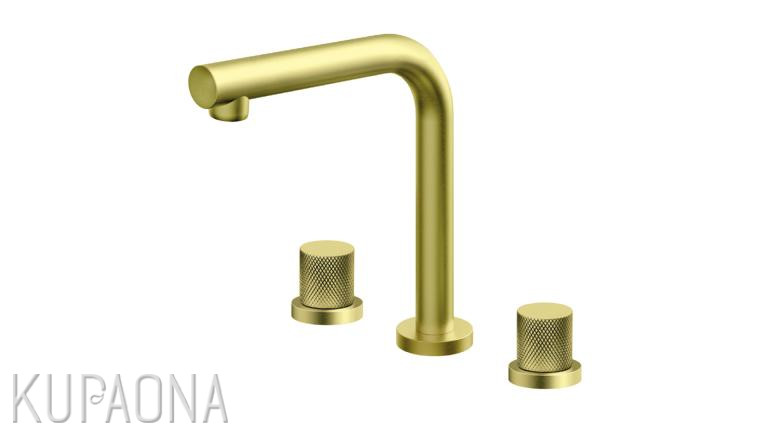 Miješalica za umivaonik ROSAN S2 Gold, 3 izlaza, visoka, zlatna