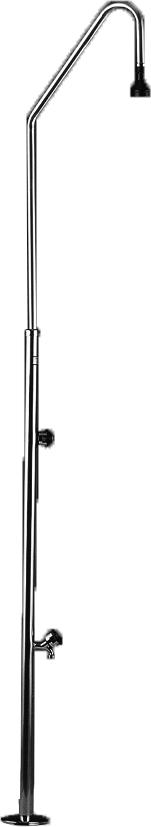 Vanjski tuš NOFER, jedna glava, nožna slavina i ručna slavina