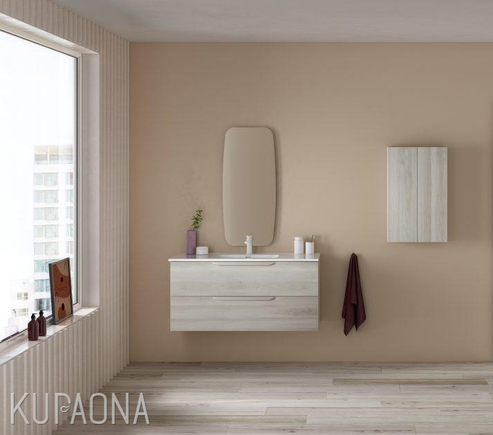 Kupaonski komplet ROYO Urban 120, 119,5x45x56,5cm, viseća, s umivaonikom, ogledalom, ormarićem i držačem ručnika, razne boje