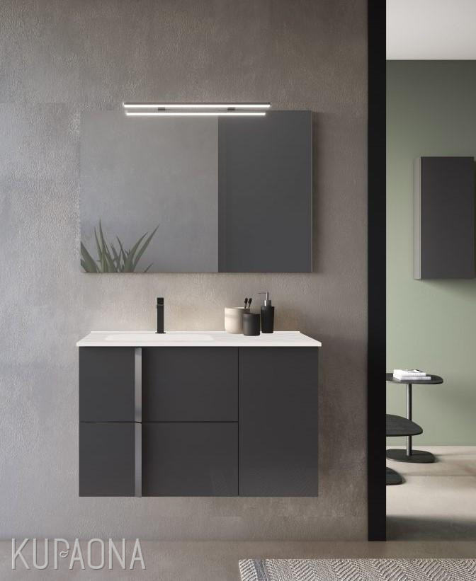 Kupaonska baza ROYO Onyx+ 90, 89,5x45x56,5cm, viseća, sa SLIM umivaonikom, razne boje