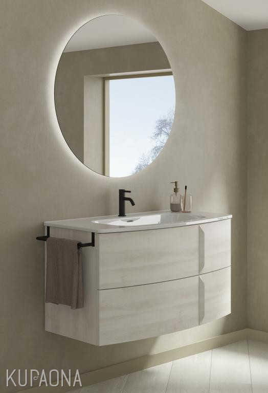 Kupaonska baza ROYO Wave 100, 97,4x48x53,8cm, viseća, s TREND umivaonikom, razne boje