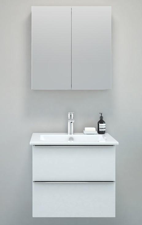 AQUAESTIL 60x17x63 cm, viseći ormarić, s ogledalom, 2 vrata, univerzalni