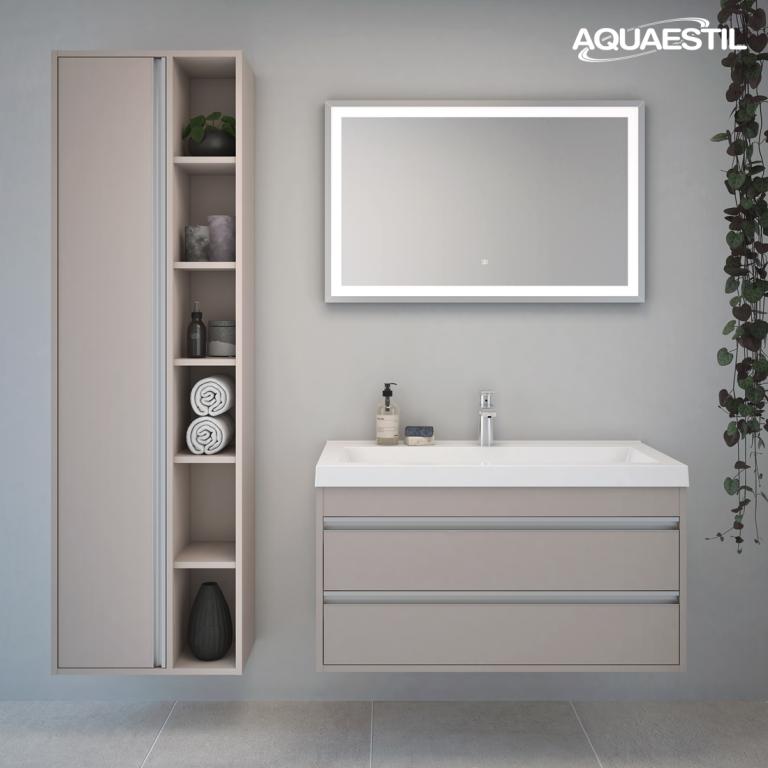 Kupaonski ormarić AQUAESTIL Connect 180, 55x30x180, viseći s bočnim policama, 1 vrata, univerzalna, razne boje