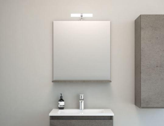 Ogledalo AQUAESTIL Stella 60, 60x20x65 cm, s etažerom, s rasvjetom, razne boje