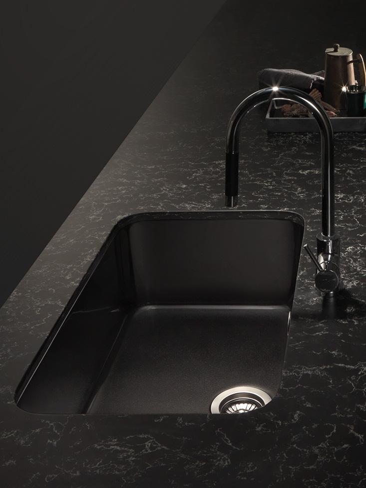 Sudoper POALGI Gandia 70, 740x445 mm, podgradni, Roc Stone, razne boje