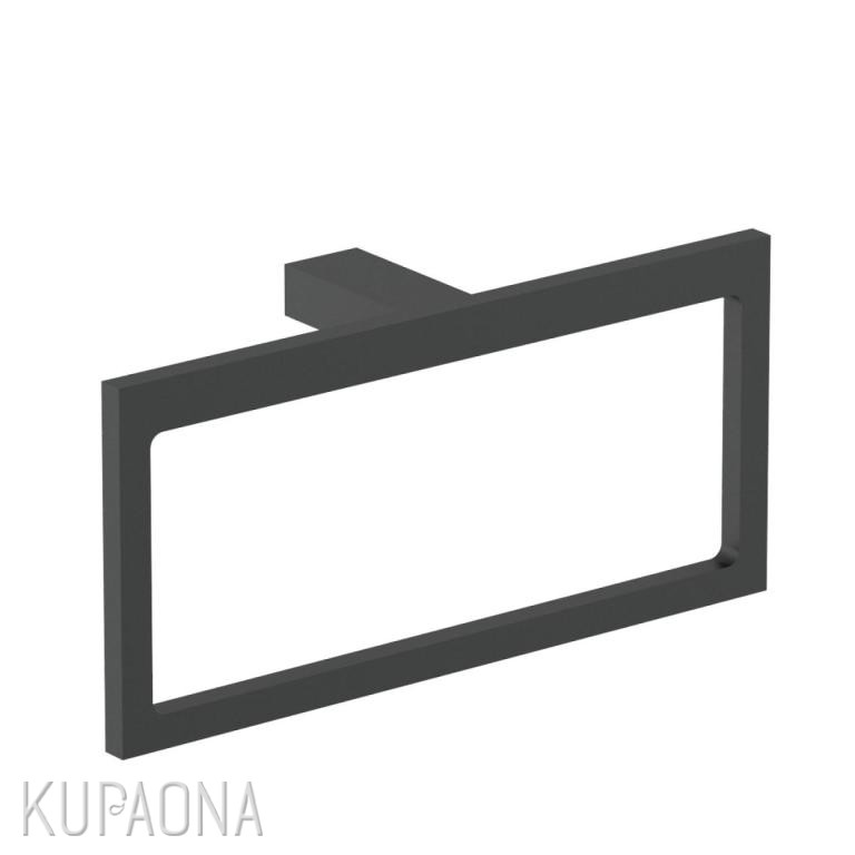 Držač ručnika NOFER Corinto, kvadratni, crna