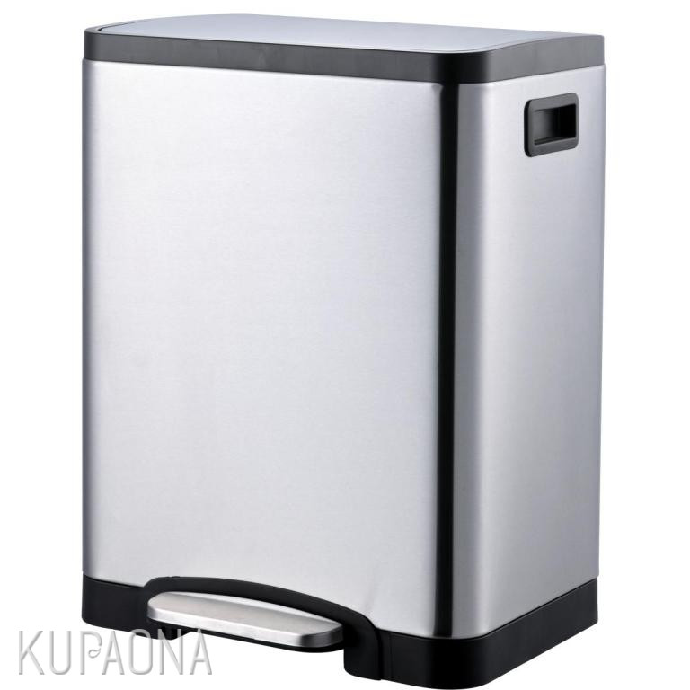 Kanta s poklopcem NOFER, 2x15 l, krom