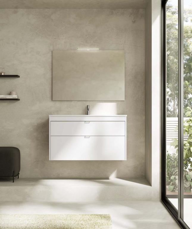 Kupaonska baza ROYO Logika, 100x46x56,5 cm, viseća, bijeli Enzo umivaonik