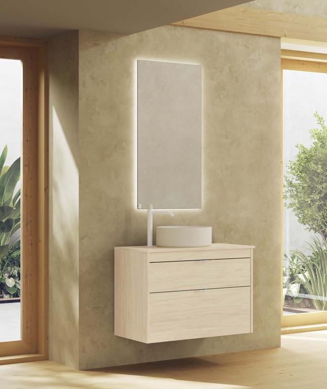 Kupaonska baza ROYO Logika, 80x46x56,5 cm, viseća, Sun nadgradni umivaonik