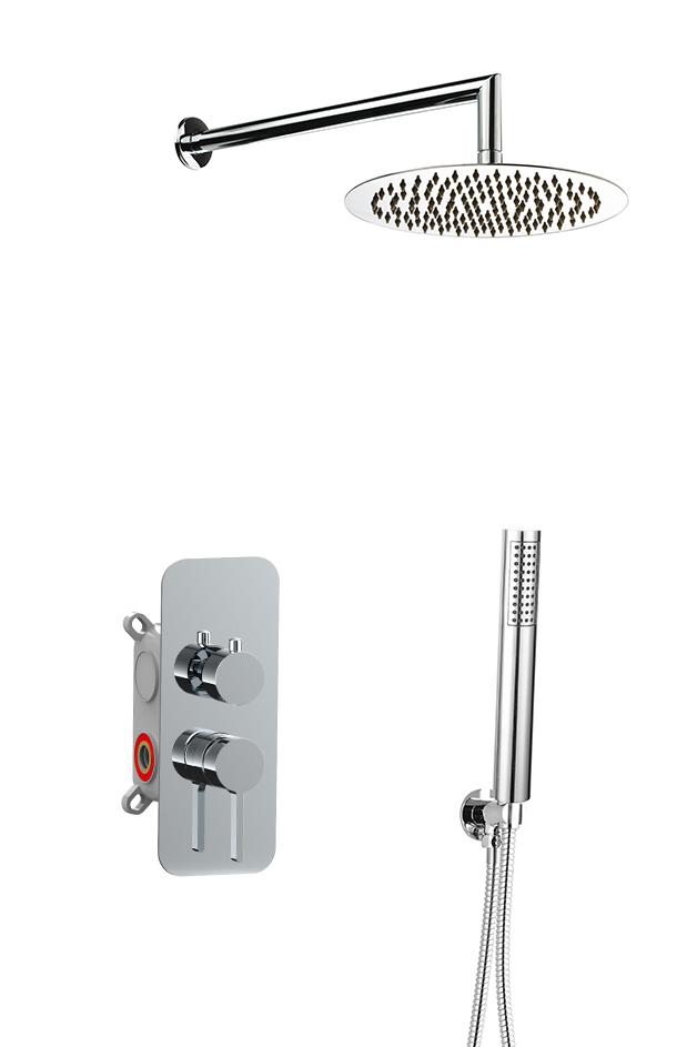 Tuš sistem AQG Urban Flow, podžbukni, vertikalni, zidna ruža, razne boje