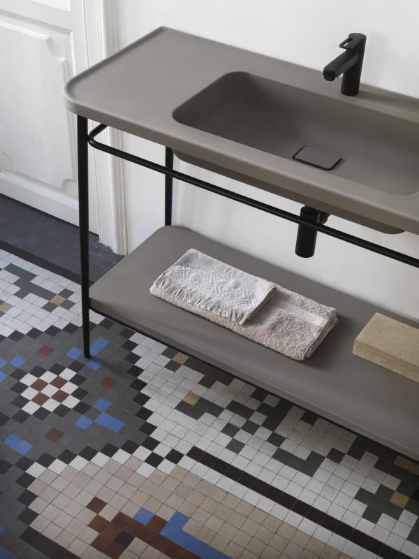 Kupaonska baza POALGI Silea, 100 cm, s umivaonikom, bez rupe za miješalicu i policom