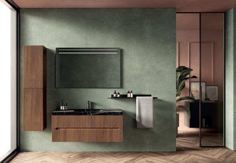 Kupaonska baza Belbagno Easy Cannettato, 80x45x46 cm, viseća, s umivaonikom, razne boje