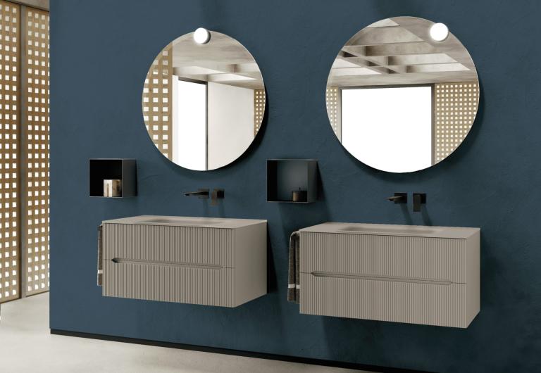 Kupaonska baza Belbagno Easy Cannettato, 70x45x46 cm, viseća, s umivaonikom, razne boje