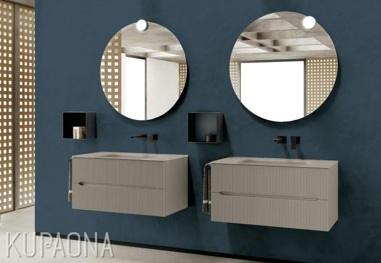 Kupaonska baza Belbagno Easy Cannettato, 70x45x46 cm, viseća, s umivaonikom, razne boje