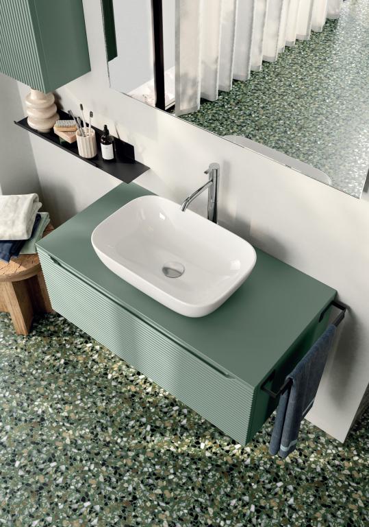 Kupaonska baza Belbagno Easy Angy, 80x33x46 cm, viseća, s umivaonikom i pločom, razne boje