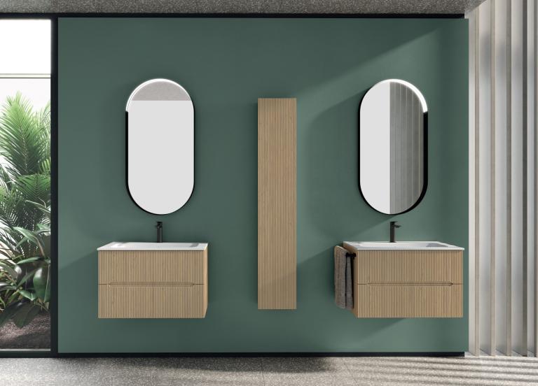 Kupaonski ormarić Belbagno Easy Cannettato, 150x20x27cm, viseći, 1 vrata, lijevi ili desni, razne boje