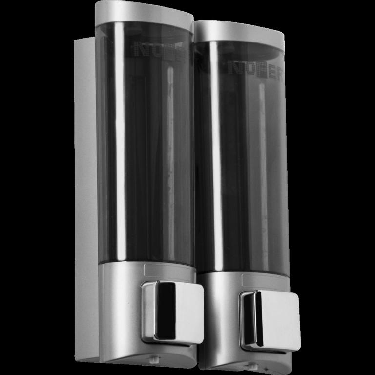 Dvostruki dozator tekućeg sapuna NOFER Classic, 2x200 ml, ABS Smoked