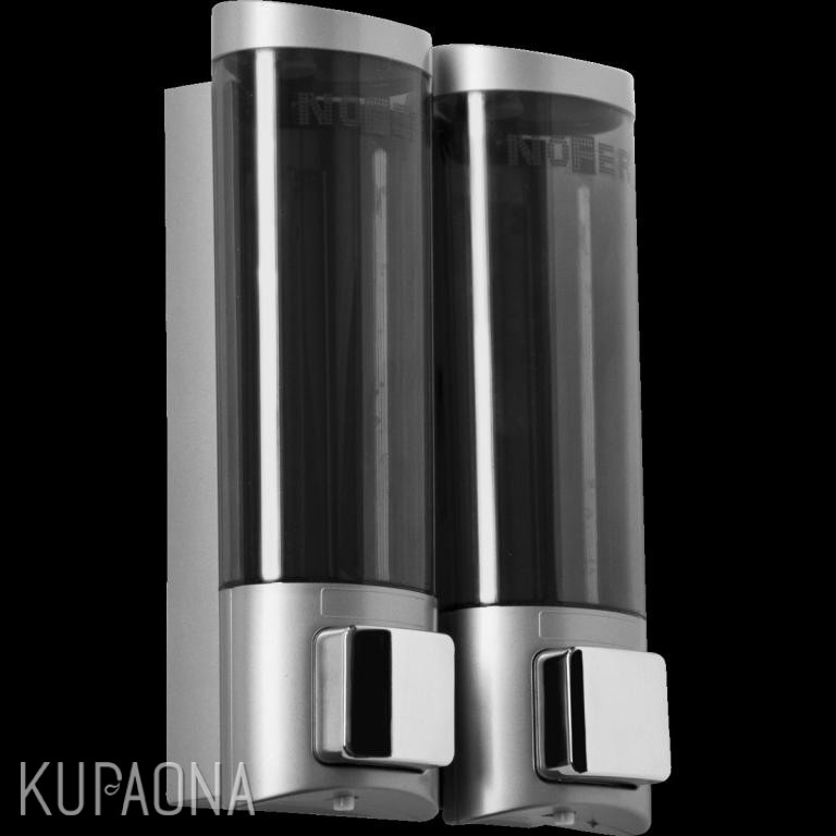 Dvostruki dozator tekućeg sapuna NOFER Classic, 2x200 ml, ABS Smoked